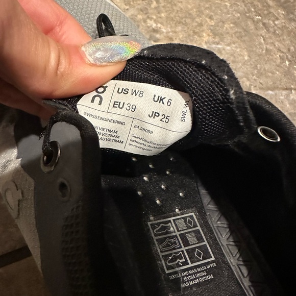 On Running Men's Black and Gray Athletic Shoes - Picture 2 of 3